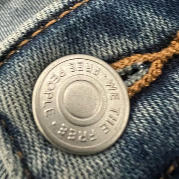 We The Free / Free People sz 32 raw hem high rise jeans - Picture 7 of 12